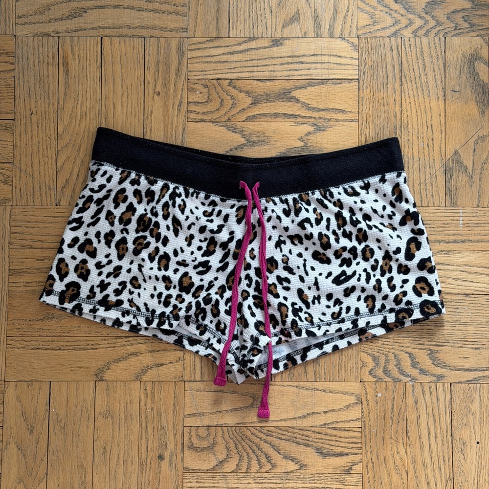 PJ Salvage Leopard Print Shorts in vintage velour
